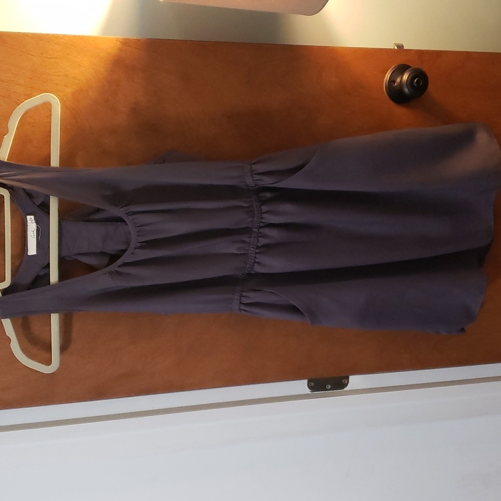 Gray silky dress